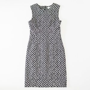 MM LaFleur Black and White Sleeveless Tailored Dress Size 4